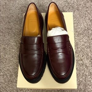 Sezane Albane Leather Loafers size 38
